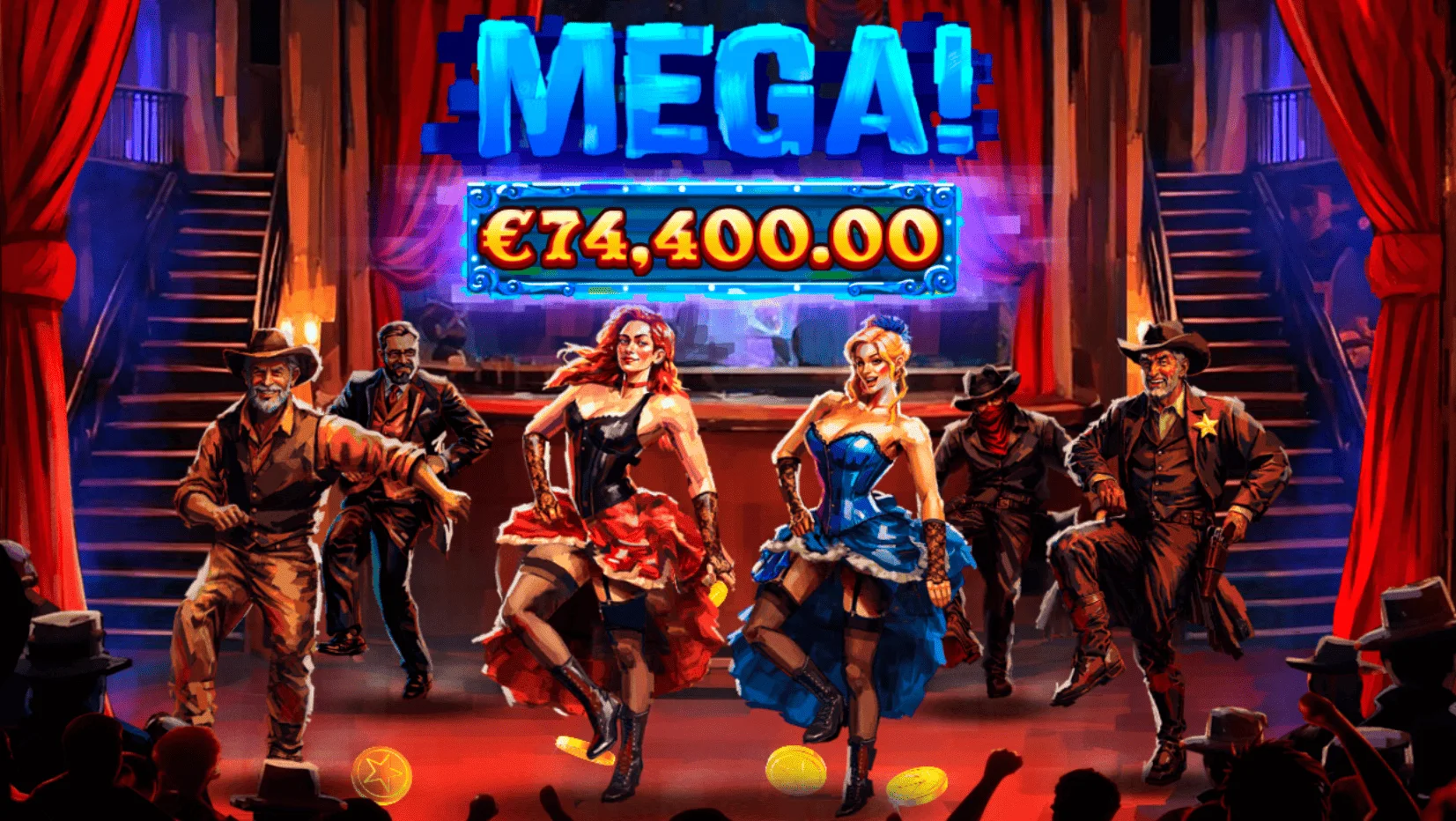 Heartbreakers - scena del cabaret con ballerini e logo